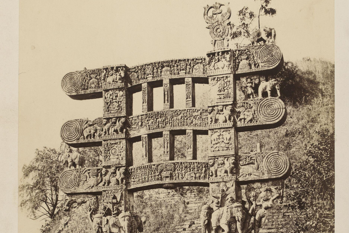 The Great Stupa (Stupa No.1) of in the 3rd century BCE