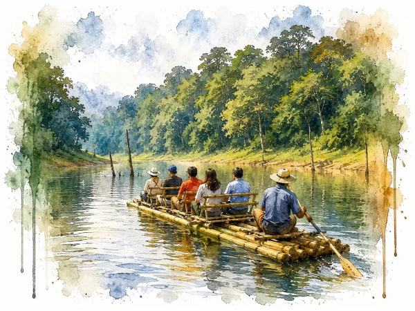 Bamboo rafting