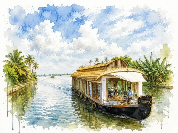 House boat in Alleppey backwaters