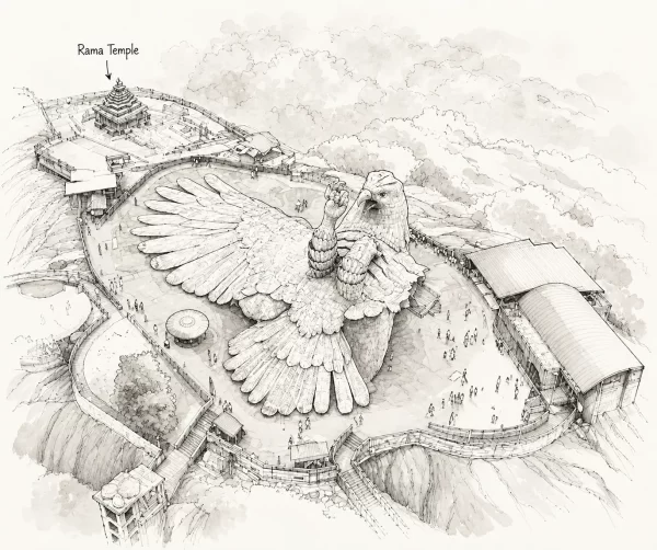 Aerial View of Jatayu Earth's Centre