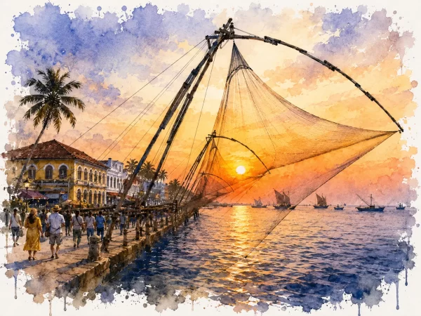 Sunset at the Fishing Nets